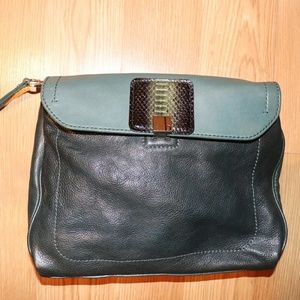 Botkier Emerald Leather Convertible Clutch